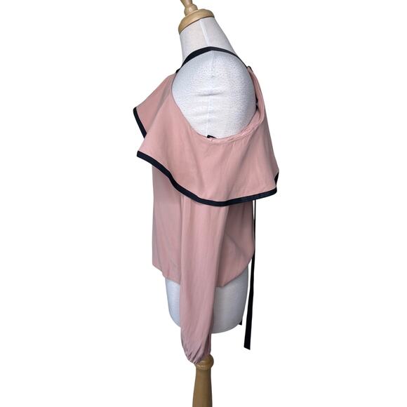 ALEXIS Melia Cold Shoulder Blouse Dusty Rose Black Size XS - Picture 5 of 9
